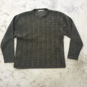 Olive Chenille Crew Neck Sweater  NWOT